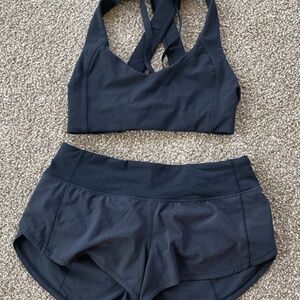 Lululemon Short and Sports Bra Set